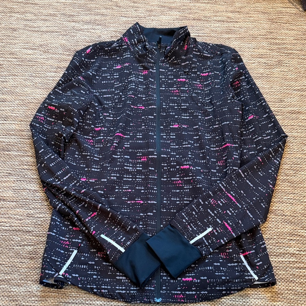 Roka Women's Black and Pink long sleeve running top
